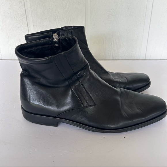 BRUNO MAGLI RASPINO BLACK LEATHER BOOTS MEN SIZE 10.5 - Picture 3 of 16